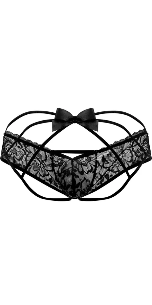 Candyman 99535 Bow Jockstrap Black