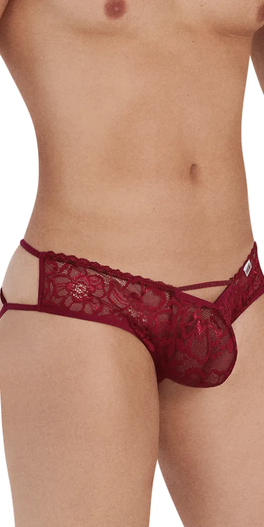 Candyman 99535 Bow Jockstrap Burgundy