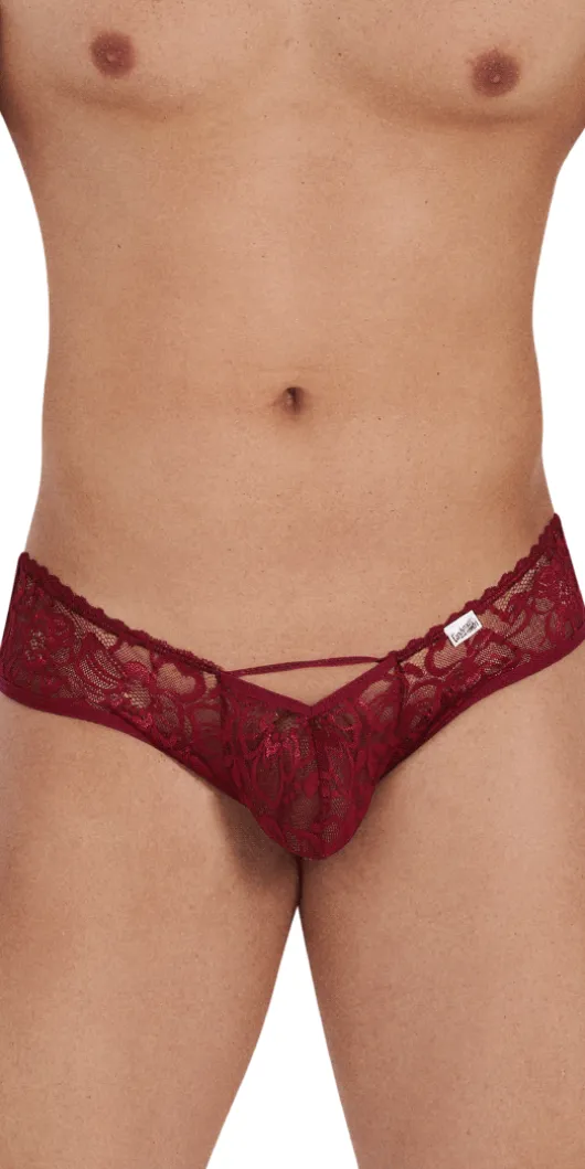 Candyman 99535 Bow Jockstrap Burgundy