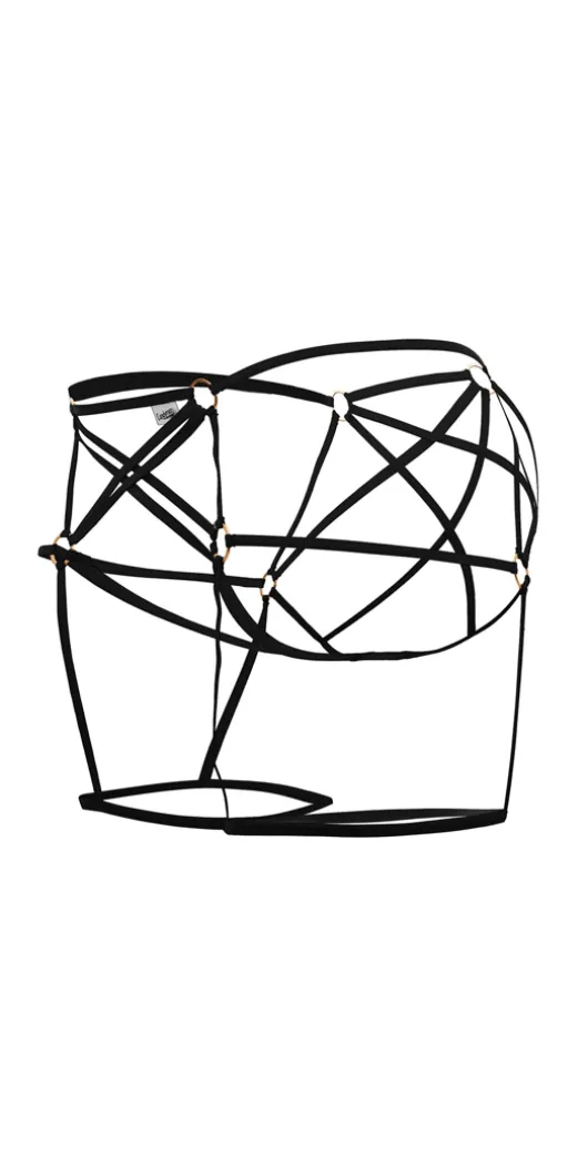Candyman 99646 Cage Jockstrap Black