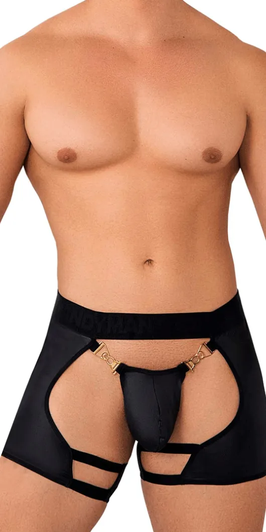 Candyman 99637 Chaps Thongs Black