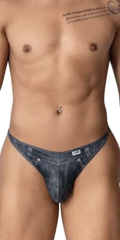 Candyman 99899 Cowboy Thongs Denim Black