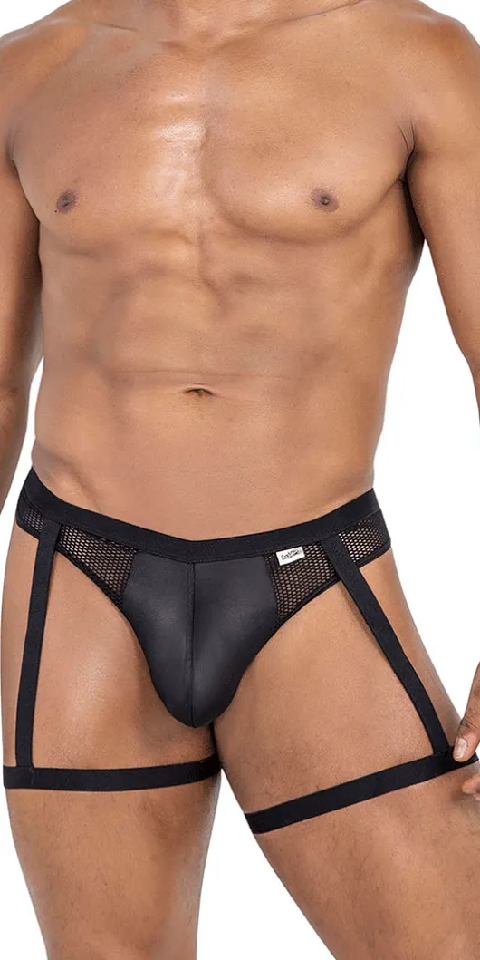 Candyman 99798 Garter Mesh Thongs Black