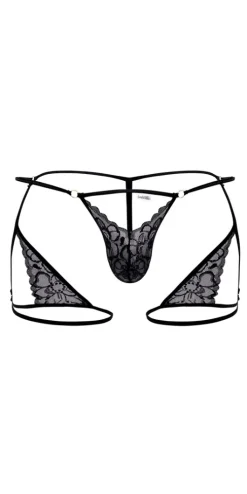 Candyman 99678 Garter Thongs Black