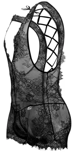 Candyman 99743 Lace Bodysuit Black