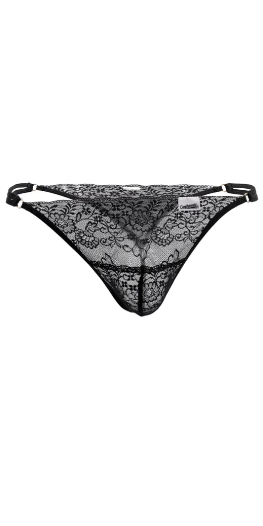 Candyman 99421 Lace G-string Thongs Black