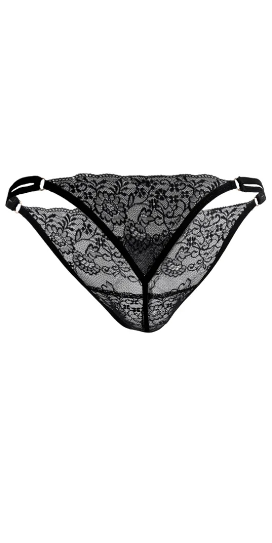 Candyman 99421 Lace G-string Thongs Black