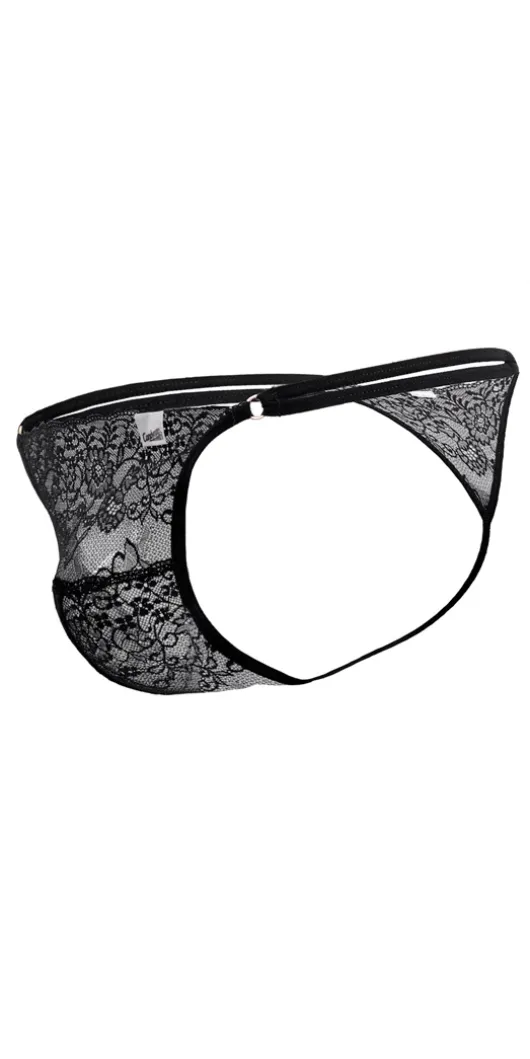 Candyman 99421 Lace G-string Thongs Black