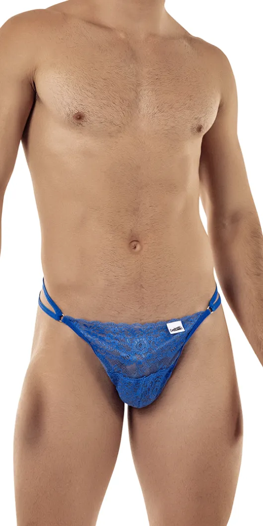 Candyman 99421 Lace G-string Thongs Blue