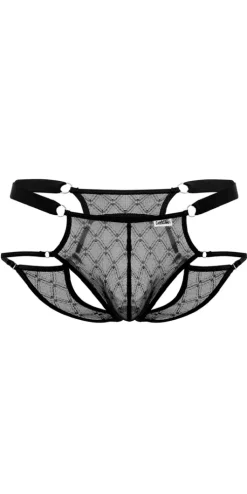 Candyman 99730 Lace Jockstrap Black