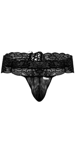 Candyman 99595 Lace Thongs Black