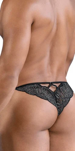 Candyman 99829 Lace Thongs Black