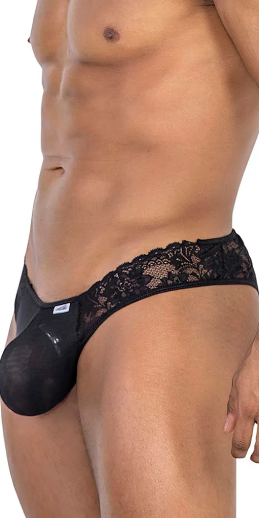 Candyman 99784 Lace Thongs Black