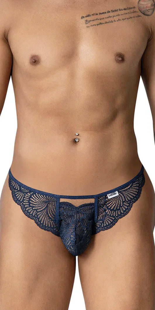 Candyman 99910 Lace Thongs Navy