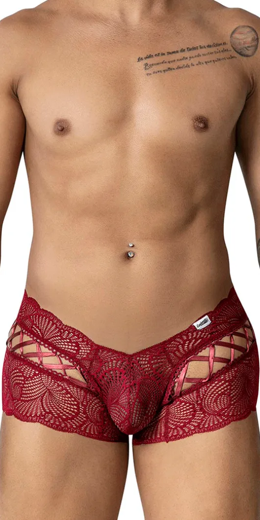 Candyman 99916 Lace Trunks Burgundy