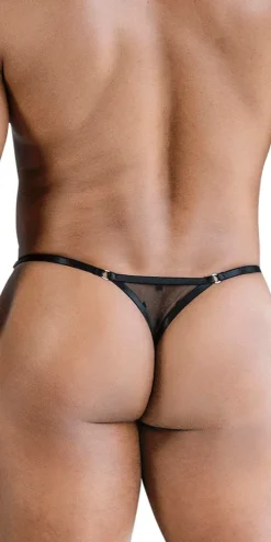 Candyman 99824 Mesh Thongs Black