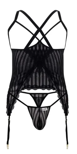 Candyman 99654 Mesh Two Piece Set Black