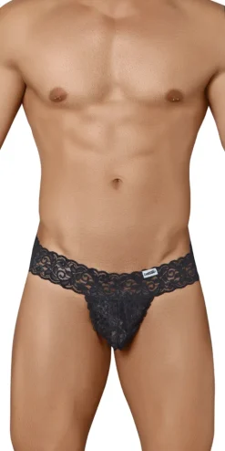 Candyman 99315 Peek A Boo Thongs Black