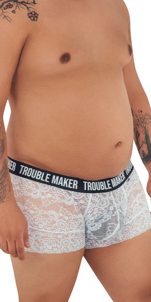 Candyman 99616x Trouble Maker Lace Trunks White