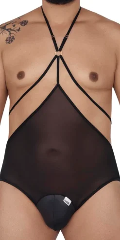 Candyman 99662x Tulle Bodysuit Black