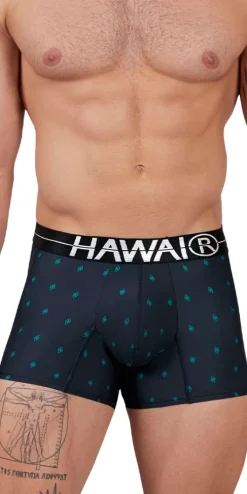 Hawai 42520 Printed Microfiber Trunks Dark Blue