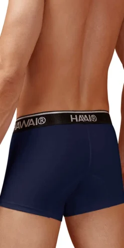 Hawair 4986 Cotton Blend Trunks Dark Blue-01