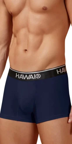 Hawair 4986 Cotton Blend Trunks Dark Blue-01