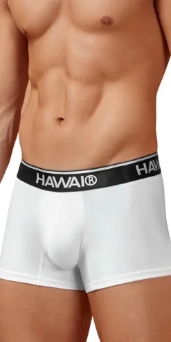 Hawair 4986 Cotton Blend Trunks White-01
