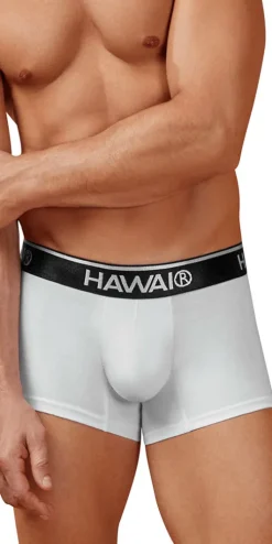 Hawair 4986 Cotton Blend Trunks White-01
