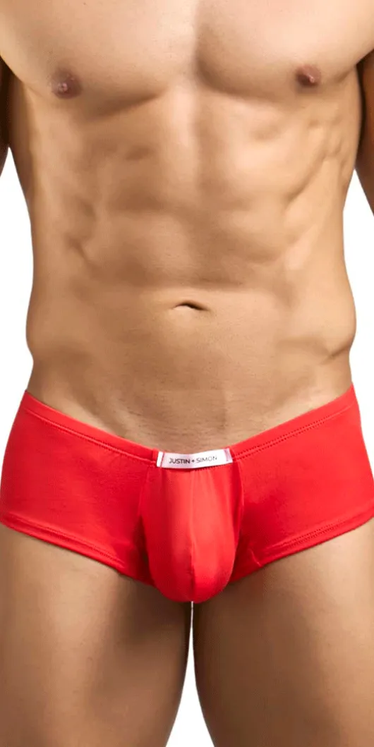 Justin+simon Xsj13 Cheeky Bulge Boxer Peach Red