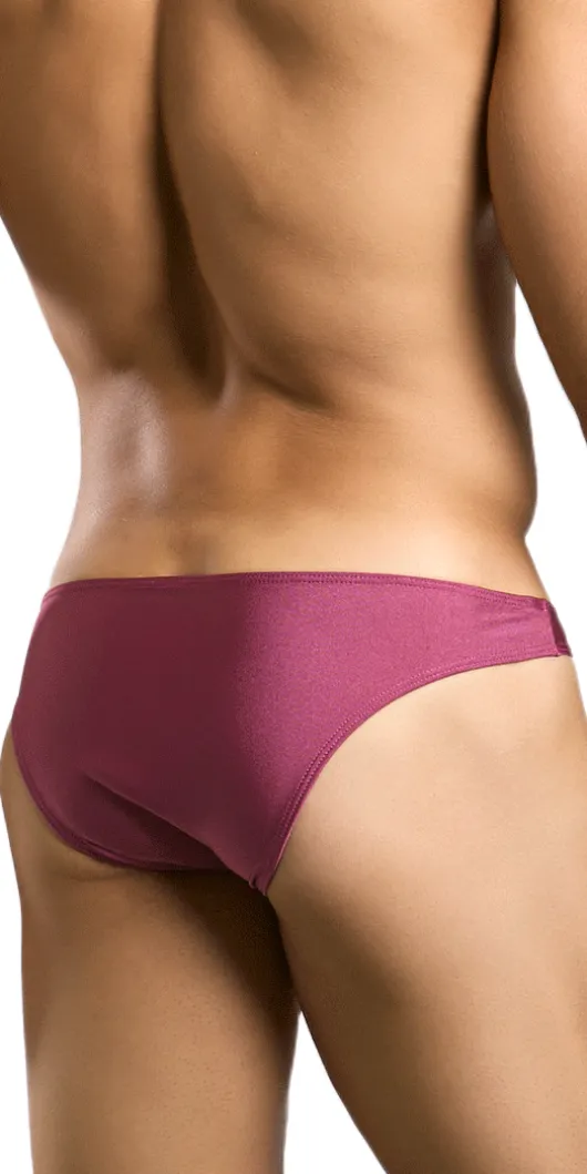Justin+Simon Xsj01 Classic Silky Bikini Wine