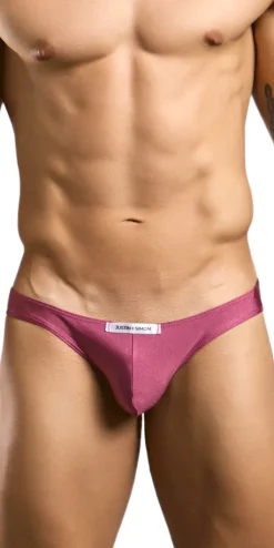 Justin+Simon Xsj01 Classic Silky Bikini Wine