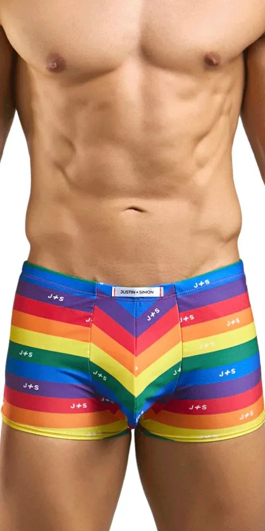 Justin+simon Xsj08 Classic Trunks Pride Flag