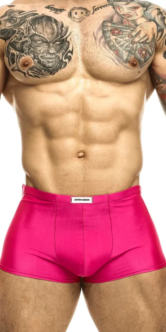 Justin+Simon Xsj08 Classic Trunks Hot Pink