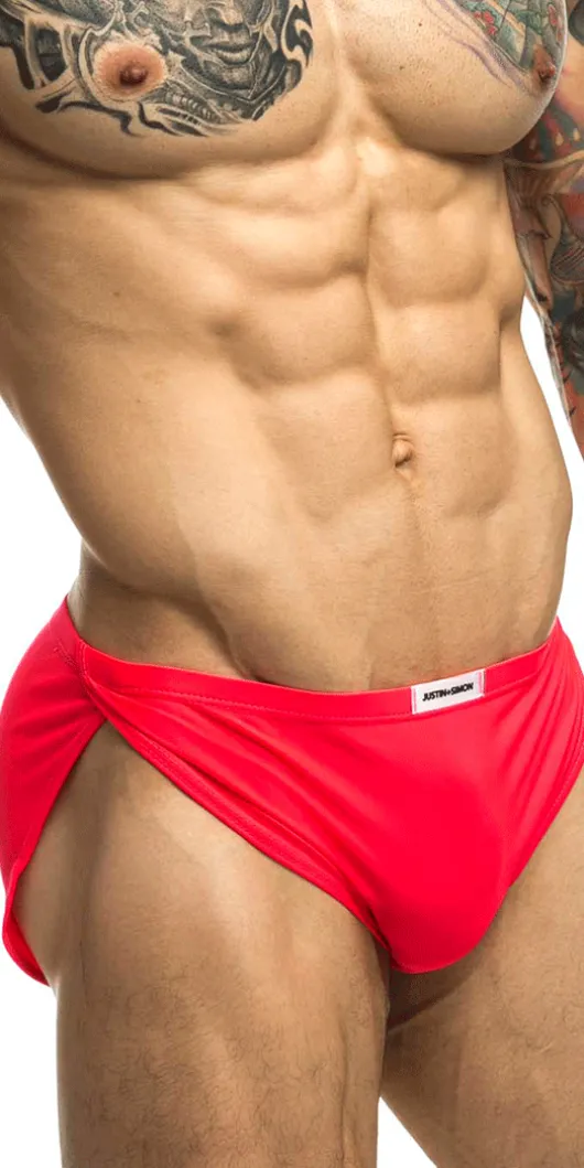 Justin+Simon Xsj09 Running Shorts Coral