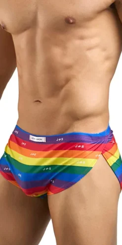 Justin+simon Xsj09 Running Shorts Pride Flag