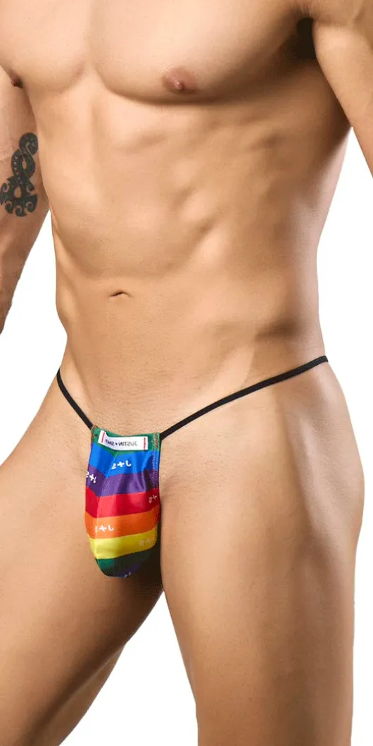 Justin+simon Xsj02 Silky G-string Bulge Pride Flag
