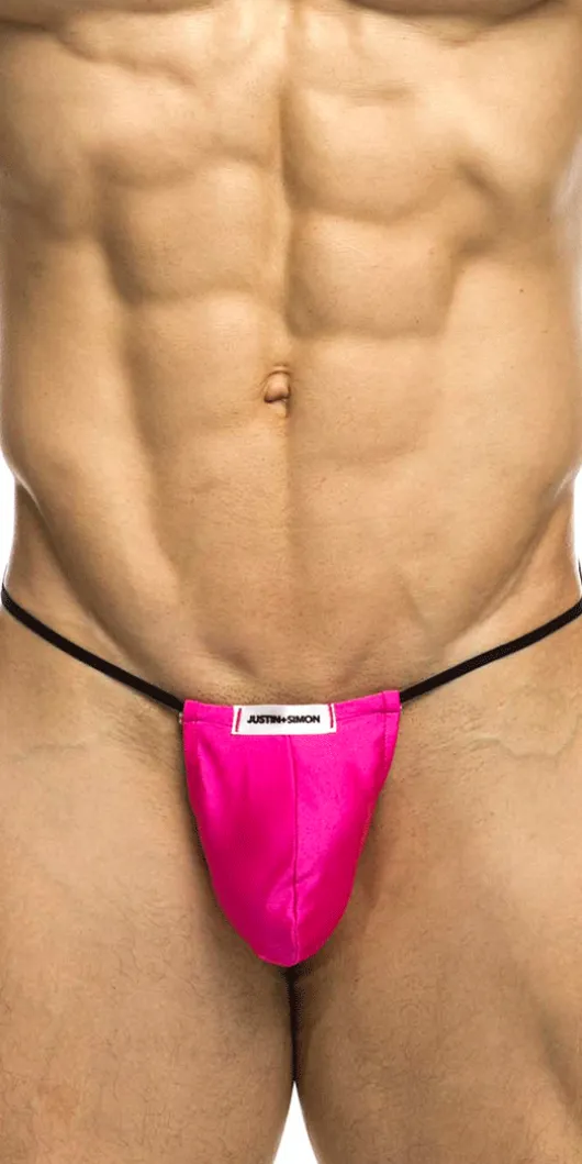 Justin+Simon Xsj02 Silky G-string Bulge Pink