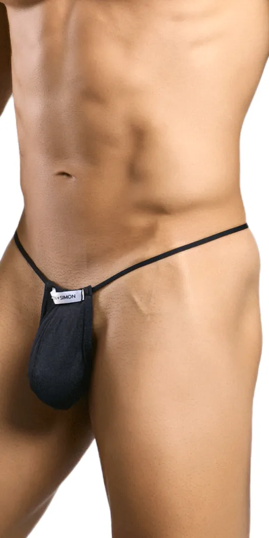 Justin+Simon Xsj02 Silky G-string Bulge Black