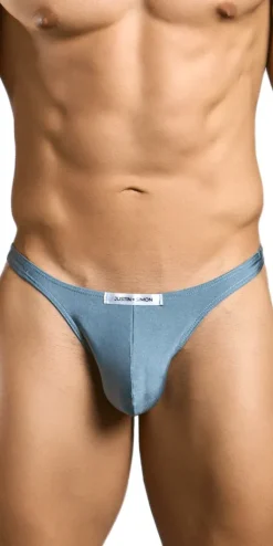 Justin+Simon Xsj03 Silky Sexy Thongs Metal Green