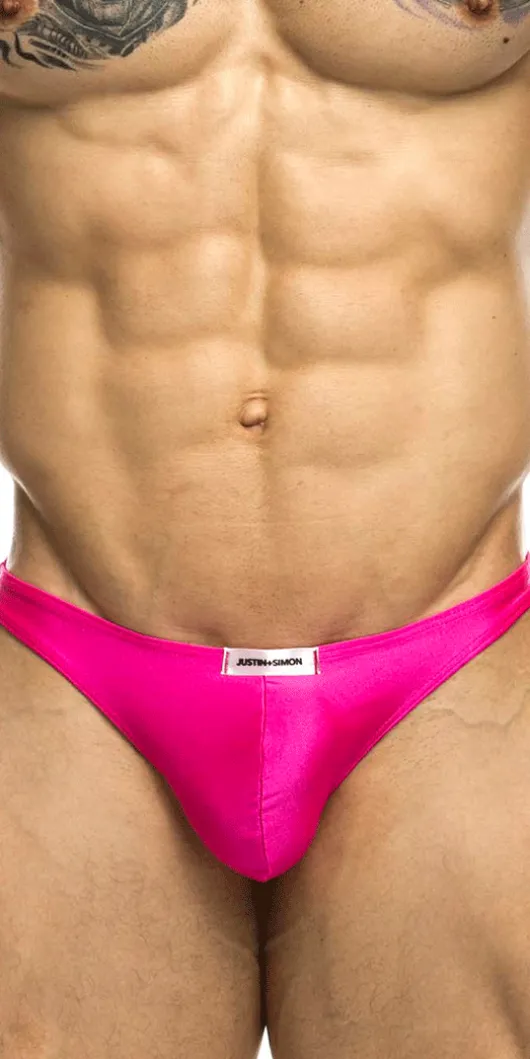 Justin+Simon Xsj03 Silky Sexy Thongs Pink