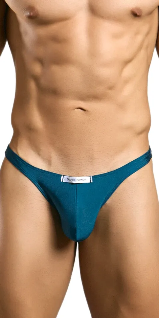 Justin+Simon Xsj03 Silky Sexy Thongs Opal Green