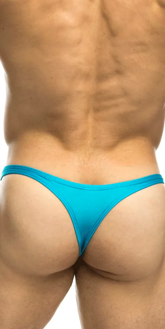 Justin+Simon Xsj03 Silky Sexy Thongs Turquoise