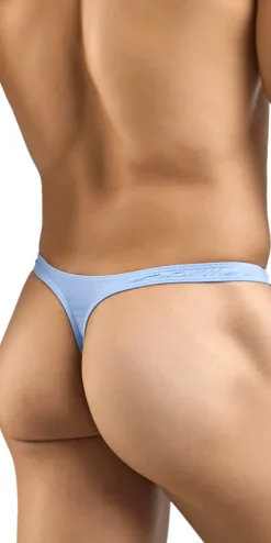 Justin+simon Xsj03 Silky Sexy Thongs Peach Blue
