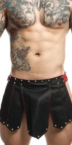 Malebasics Dmbl10 Dngeon Roman Skirt Black-red