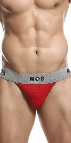 Malebasics Mbl107 Classic Fetish Jock 3 Inches Jockstrap Red