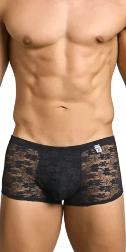 Malebasics Mbl84 Classic Pouch Trunks Black Lace