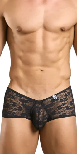 Malebasics Mbl83 Loop Cheeky Trunks Black Lace