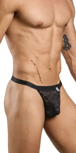 Malebasics Mbl85 Y Sexy Thongs Black Lace