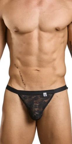 Malebasics Mbl85 Y Sexy Thongs Black Lace